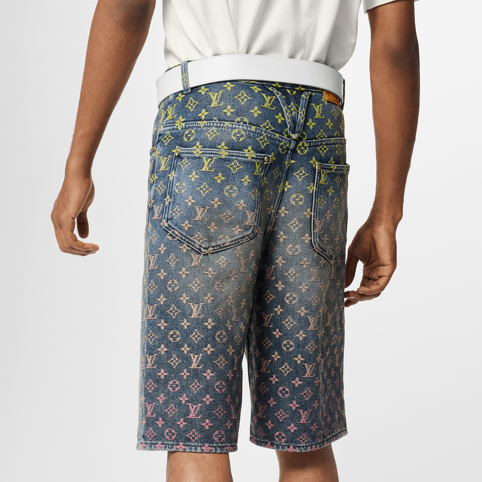 Louis vuitton denim sales shorts